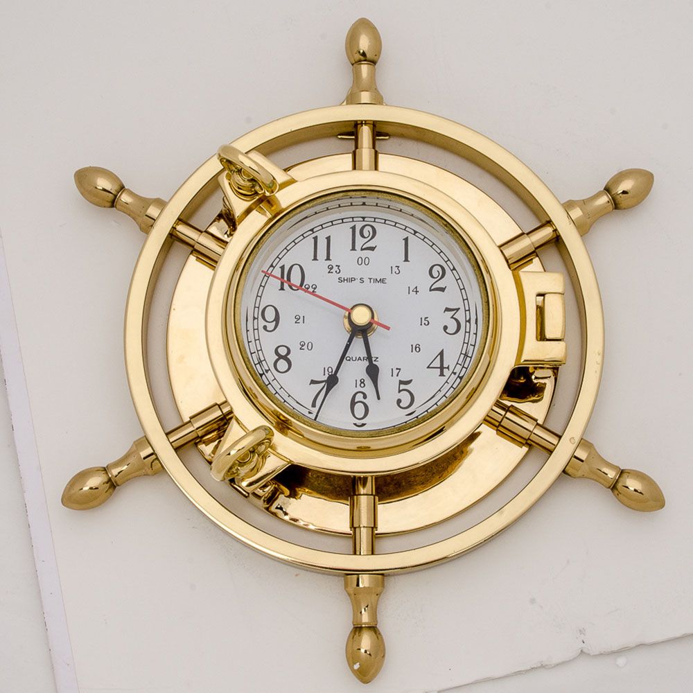10 Ship Wheel Clock