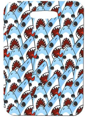 LUGGAGE TAGS - SHARK CROWD