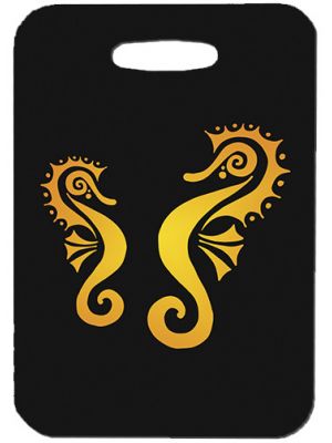LUGGAGE TAGS - TRIBAL SEAHORSE