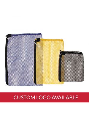 Mesh Drawstring Bag with Strap with Imprint